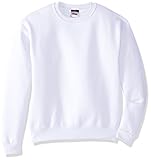 Jerzees Youth Fleece Crew Sweatshirt, White, Medium