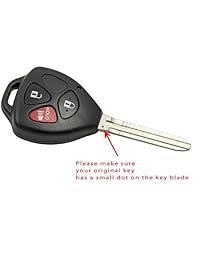 Keyless2Go llave de entrada de auto a control remoto, para vehículos que usan HYQ12BBY con chip 4D67, paquete de 2 unidades