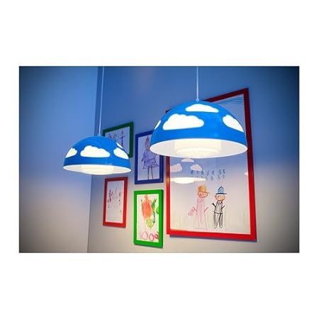 3 X Ikea Skojig Pendant Lamp Blue Amazon Co Uk Kitchen Home