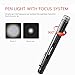 infray LED Pen Light Flashlight (2PACK), Zoomable, Small EDC 220 Lumens Penlight for Inspection, Repair, Camping. IPX5 Water-Resistant, 3 Modes (High, Low, Strobe)