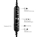 GBtiger Wireless Bluetooth Headphones, Bluetooth 4.0 HD Stereo Earbuds Noise Cancelling Sports Earphones Hand-free Call with Mic(Black)