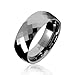 Bling Jewelry Unisex Couples Multi Faceted Prism Cut Titanium Wedding Band Rings For Men For Women Silver Tone Comfort Fit Medium Width 3 5 6 8MM