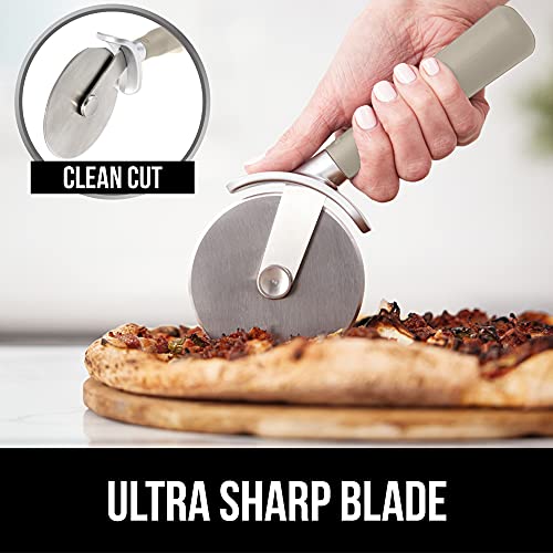 Gorilla Grip Stainless Steel Pizza Wheel, Large Sharp Rust Resistant