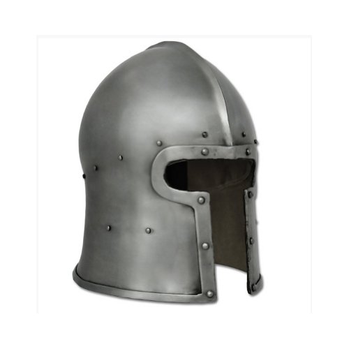 Armor Venue T-Face Barbute Medieval Helmet - GDFB - Large - Metallic