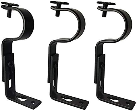 Amazon Com Tejatan Small Curtain Bracket Set Of 3 Black Home