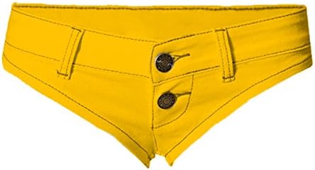 VOGRACE Womens Low Rise Mini Denim Shorts Denim Thong Cheeky Jeans Shorts