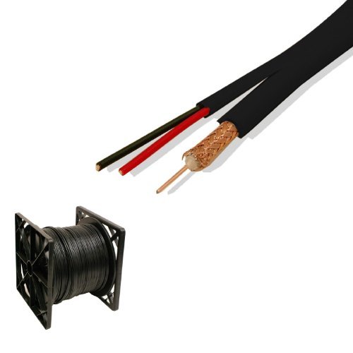 500 Ft Rg59 Siamese Cable Cctv Video Power 95% Black