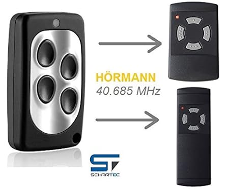 Handsender 40,685 MHz für Hörmann Garagentorantrieb ersetzt HSM 4 - HS 4 - HSE 2 Garagentoröffner 40.685 - Funk Fernbedienung