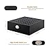 J.Rosée Jewelry Organizer Romantic Gifts Travel Black Leather Jewelry Box Lockable Makeup Storage Case with Mirror