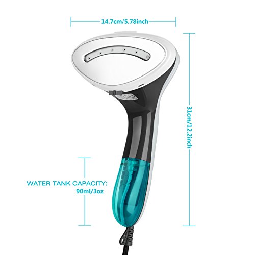 SHINE HAI Garment Steamer, Portable Handheld Fabric Steamer Fast Heat-up 1500W Powerful Garment Clothes Steamer with High Capacity for Home and Travel