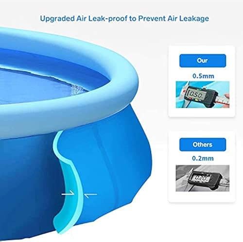 Swimming Pools Above Ground Pool 12FT Kiddie Pool with Air Pump