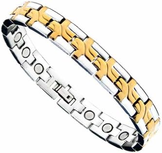 Men's Titanium Magnetic Power Golf Cross Bracelet T18 8.5"