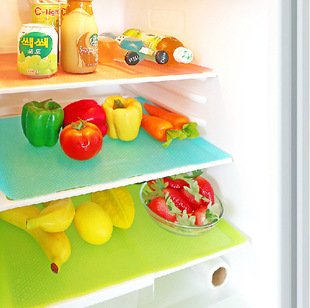 Kuber Industries PVC Refrigerator Drawer Mats/Fridge Mats/Multi Purpose Mats Set of 6 Pcs Multi Color