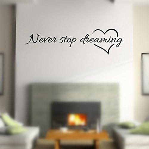 FIRERO Removable Art Vinyl Mural Home Room Decor Wall Stickers, Never Stop Dreaming
