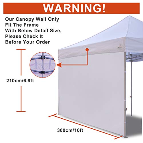 Keymaya Instant Canopy SunWall for 10x10 Feet, 10x20 Feet Straight Leg pop up Canopy, 1 Pack Sidewall Only,Burgundy