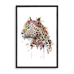 Framed Canvas Home Artwork Decoration Animal Portrait Canvas Wall Art for Living Room, Bedroom - 16x24 inches