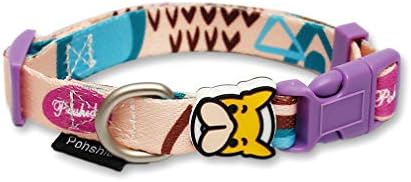 Pohshido Soft Adjustable Dog Collar, Bulldog Decoration Durable Collar for Dogs, Holiday Graffiti Style Dog Collar for Boys Girls, Cute Prints for Small Medium Large Dogs, Heavy Duty D Ring