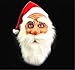 Santa Claus Latex Mask - Realistic Full Face Latex Mask with White Beard, Red Cap Fancy Costume Masquerade for Halloween Christmas Party New Years Holiday