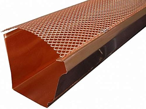 Copper K Style Hinged Gutter Screen - 3 Ft Lengths - Select Size (5")