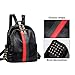 Leparvi Backpack Purse For Women Nylon Mini Daypack Bag Ladies Tote Handbag Purse Crossbody Bags School Work (Mini Black)