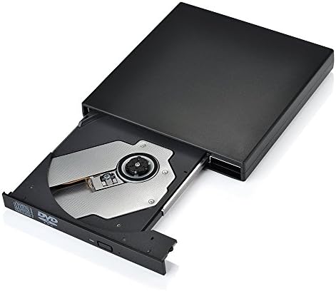 XinRunHang USB 2.0 Super Multi Ultra Slim Portable CD-R CD-RW CD Burner Reader Writer External Drive DVD Reader for Apple Macbook Pro Mac OS System Loptop PC Windows XP/Vista/7/8.1/10 - Black
