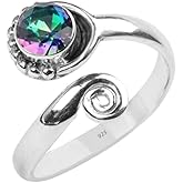 Ana Crafts Gemstone Stone Toe Ring 925 Sterling Silver Feet Body Jewellery Handame Toe Ring Gemstone Adjustable Toering For Girls Women Gift Jewellery