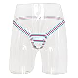 Sexysamba Mens Ball Lifter Underwear Male Sexy G-string Bulge Enhancer Strappy Thong(Blue-Rose,Medium)
