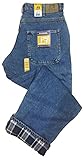 Full Blue Men's 5 Pocket Flannel Lined Jeans