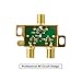 Antop Low-Loss 2 Way Coaxial Splitter for TV Antenna and Satellite 18K Gold-Plated Chassis 2GHz - 5-2050MHz All Port DC Power Passing