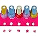 SICOHOME Paper Punches,Pack of 5, Maple Leaves/Clover/Cherry Blossoms/Daisies/Catharanthus Roseus