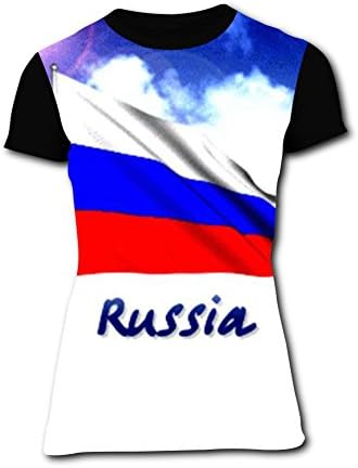 LZSCYZS Russian Flag Women Printing 2018 World Cup Adults T-Shirt Tee for Women XL