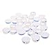 BCP 30pcs White Color Plastic 24.7mm Snap in Locking Hole/Tube Fastener Cover, Hole Plug