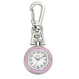 Gotham Unisex Silver-Tone Analog Quartz Keychain Clip Fob Watch # GWC18107-5