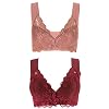 2PCS-Igniteg Bra-Ultimate Lift Stretch, Front Closure, Beauty Back Sora Pattern Bra for Women (5XL,Red+Pink)