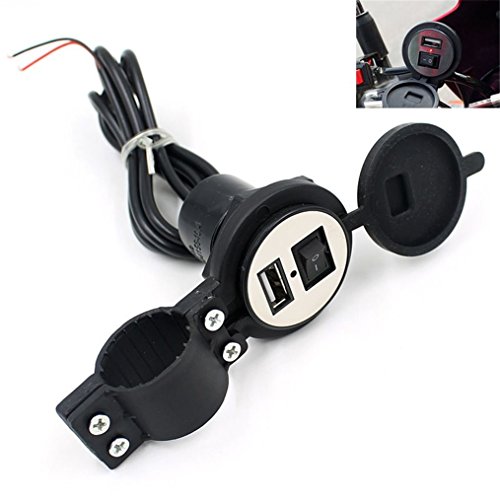 Motorcycle Charger,HP95(TM) 12V To 5V 1.5A Waterproof Motorcycle Smart Phone GPS USB Charger Power Adapter (A)
