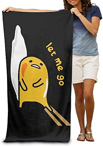 LXXYZ Beach Towel Master Gudetama Five More Minutes Lazy Eggs Beach Towel for Adults / 31.5'' 51.2'' (31"x 51" Inche)