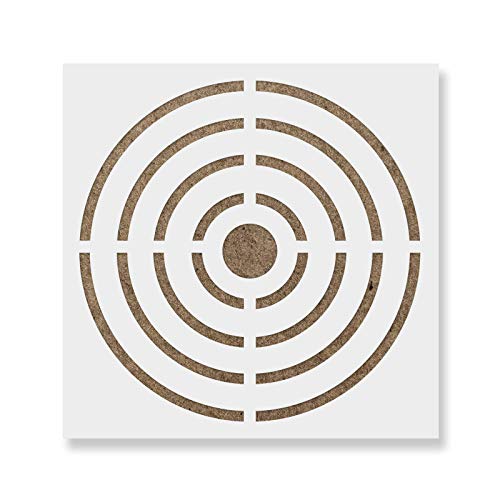 Bullseye Target Stencil Template - Reusable Wall Stencil with Multiple Sizes Available