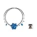 NOVICA Blue Calcite Stainless Steel Resin Beaded Necklace, 5