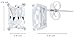 Amazon Collection Platinum Plated Sterling Silver Emerald-Cut Cubic Zirconia Studs (1.6 cttw)