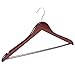 RoyalHanger Wood Hangers 20-Pack, Suit Hangers Coat Hanger Wooden Hangers for Pants Skirt Coat Trouser, Non-Slip, Walnut Finish