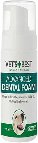Vet's Best Enzymatic Dog Dental Foam 150 ml Teeth Cleaning Fresh Breath