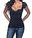 Century Star Women's Sexy Button Down V Neck Short Sleeve Tunic Bodycon Top Shirt