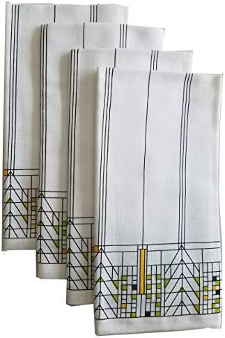 Kafホームfrank Lloyd Wright Printedディナーナプキン X インチ100パーセントコットンの