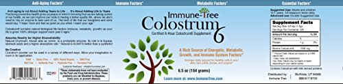 Immune Tree Colostrum6 Powder, Certified 6-Hour Colostrum, 6.5oz