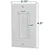 BATIGE Brush Wall Plate Anti-dust Wall Mount Panel Cable Pass Through Insert for Wires Single Gang Cable Access Strap Wall Socket Plug Port for HDTV HDMI Home Theater (1 Gang (2 Pack), White)