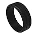 Silicone Wedding Ring, Black - Comfortable and Safe Low Profile Design - Your Finger Will Thank You