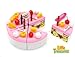 A Fantastic Birthday Cake Play Cutting Food Set for Children with Pretend Cutting Knife, Candles & Toppings Age 3+