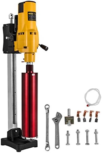 DreamJoy 8" Diamond Core Drill Rig with Stand Diamond Bit and Necessary Tools 3980W 750R/Min 205mm Concrete Diamond Core Drill Brick Stone Rock Ceramic Drilling Boring Machine (205mm 110v)