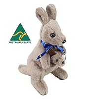 Australian Made Kangaroo With Joey Stuffed Animal 12"/30cm Plush Toy