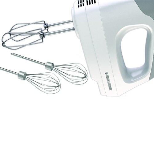 Black+Decker MX3000W 250Watt Hand Mixer, White/Grey The Home Kitchen